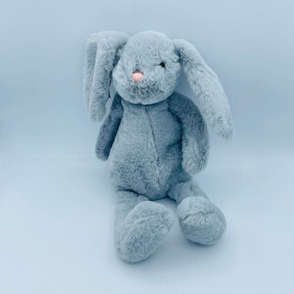 Manhattan Toy Pattern Pals Bunny Plush Large 15” Grey White Polka Dot Ears